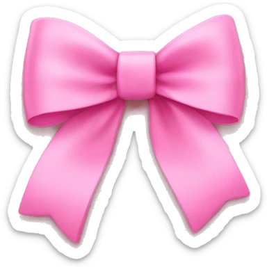 Pink bow sticker