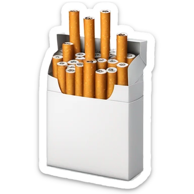 photorealistic pack of cigarettes sticker