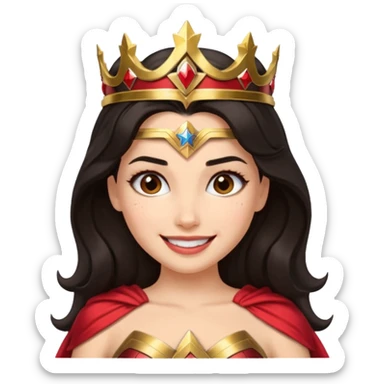 Haz un emote de una mujer maravilla sticker