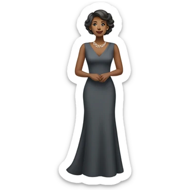 Woman wearing a perfect dress sticker