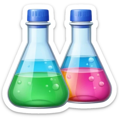 2 Bottles Chemicals for Cleaning sticker