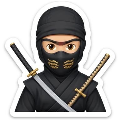Ninja with open scroll sticker