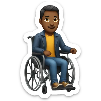 Guy in a wheelchair  sticker