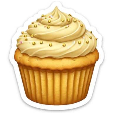 gold vanilla muffin gold sprinkles on top sticker