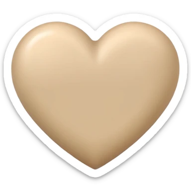 beige heart sticker