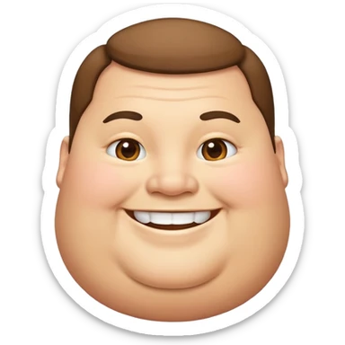 photorealistic fat official sticker