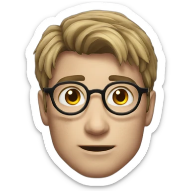 Harry Potter face with a scar sticker