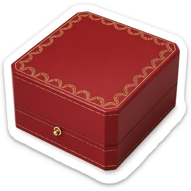 cartier red box, classic jewelry packaging, elegant, luxury, minimal, no text sticker
