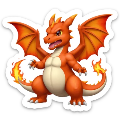 Charizard on cocaine sticker