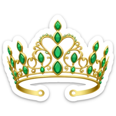 Create me a detailed green Tiara that says Co-Owner Lia sticker