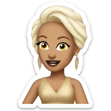 bald drag queen sassy dancing sticker