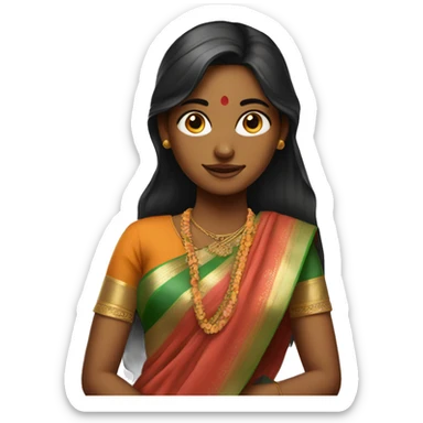 Indian girl with saree  sticker
