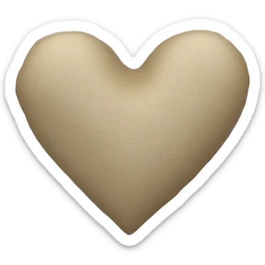 textil beige heart sticker