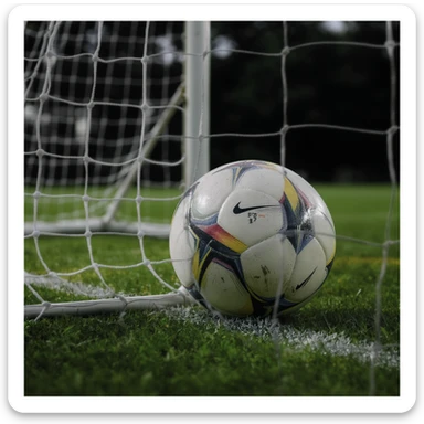 realistic photo of a soccer goal sticker