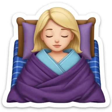 girl sleeping in bed sticker