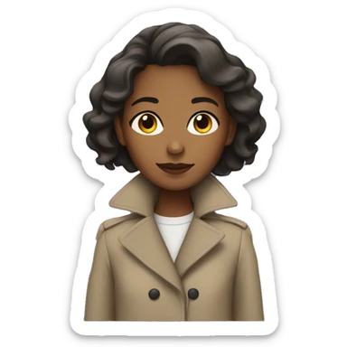 Girl with Trenchcoat  sticker