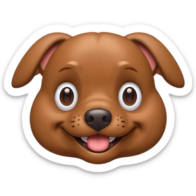 Brown Frug dog I'd like a 3D emoji sticker