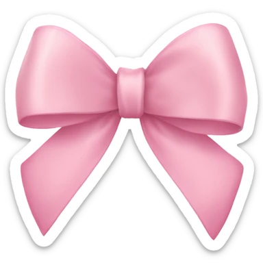 light pink ribbon bow sticker