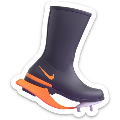 boot with swoosh showing kicking action sticker