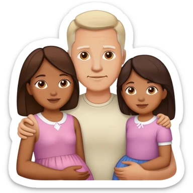 Family. Filipino mother, white father, 2 daughters, 1 son sticker