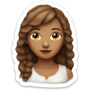 Sphinx with brown hair girl  sticker