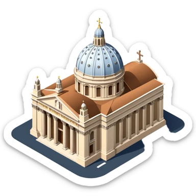 saint peter's church rome 
no frame, no squared style
aereal view from up sticker