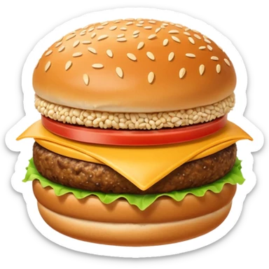 hamburger bun without patty or veg, just bun sticker