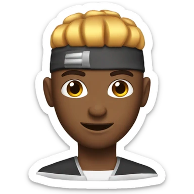 Ninja getting a low taper fade haircut sticker