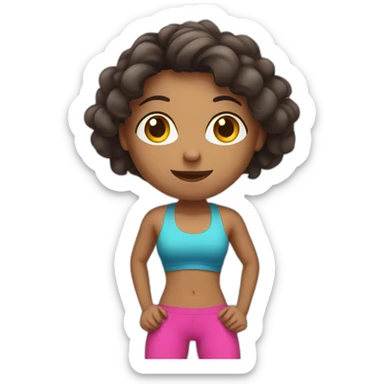 A girl working out sticker