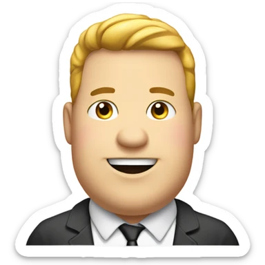 Fat guy holding a sign that reads “I’m gay” sticker