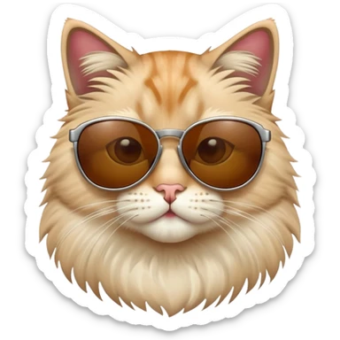 Cat wearing sunglasses, cool cat sticker
