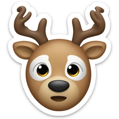 Beige Rudolph  sticker