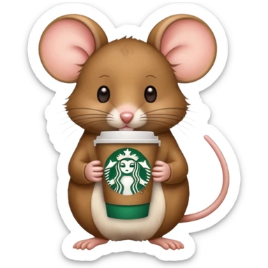 mouse Starbucks sticker