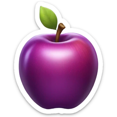Purple apple sticker