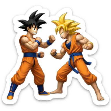 Goku fighting with Siren head sticker