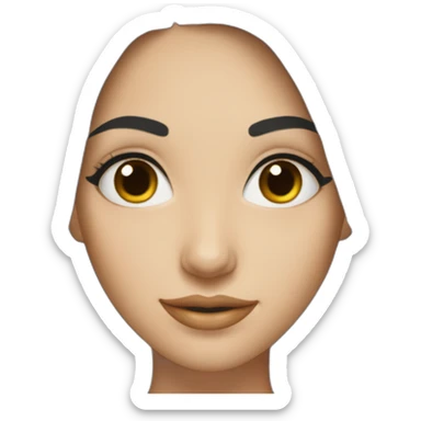 Beautiful caucasian girl with black hair sticker