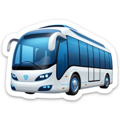 cyber clean luxury futuristic self driving bus auto vehicle sticker