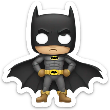 batman is crying and dancing in a pirate costume sticker