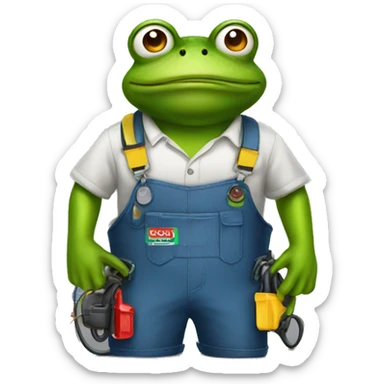 Frog Electrician sticker