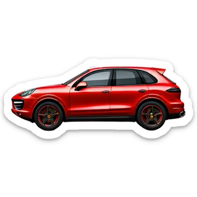 red porsche cayenne with red rims and no licence plate  sticker