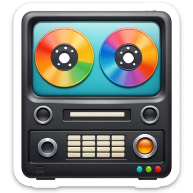 mac os icon physical film 60s recording colors sticker