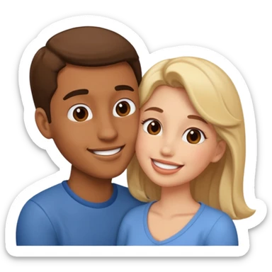 2 people kissing sticker