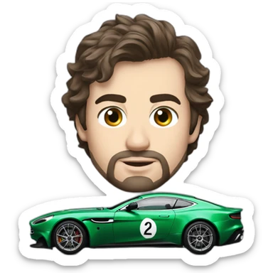 fernando alonso f1 green aston martin sticker