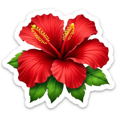 hibiscus flower sticker