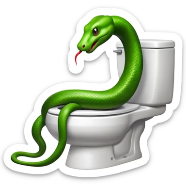 Snake on a toilet sticker