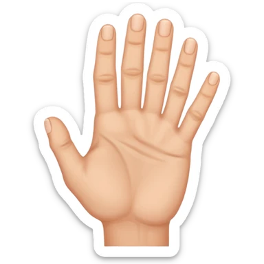 hand from the top with five fingers, make man hand sticker