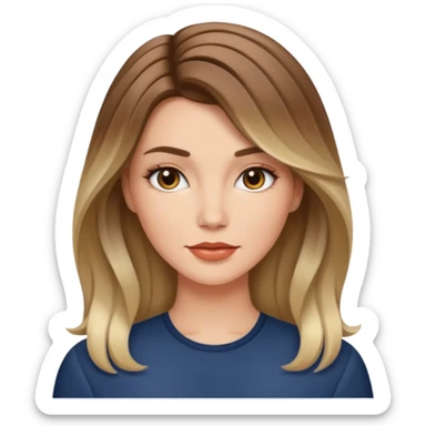 Una mujer blanca con el pelo en balayage  sticker