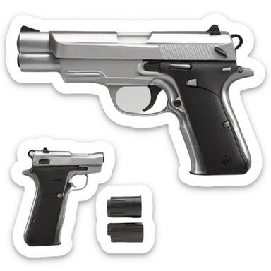 Auto pistol sticker
