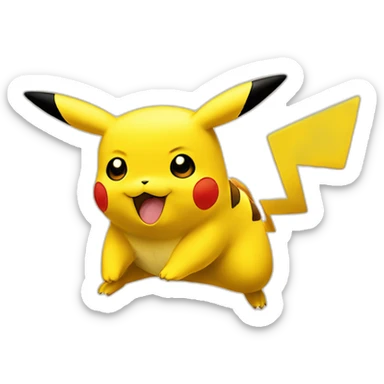 Pikachu qui est heureux sticker