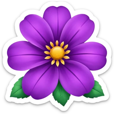 purple flower sticker